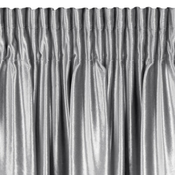 Srebrna zavjesa od sjajnog baršuna 140x270 cm traka - CAMERON