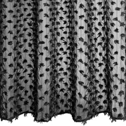 EVA MINGE gotova zavjesa 135x250 od šifonske tkanine ukrašena pomponima s dodatkom sjajnog konca AURELIA 