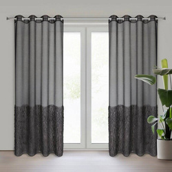 Zavjesa 140x250 od gaze ukrašena moher koncem MARGARET 2 