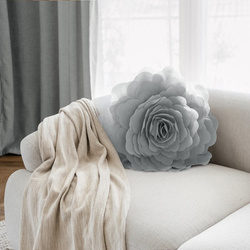 Okrugla jastučnica promjera 40 cm s ukrasnim 3D cvijetom FLORES 6