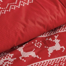 Božićna posteljina s printom pahuljama i sobova 160x200 mikrovlakno Noel