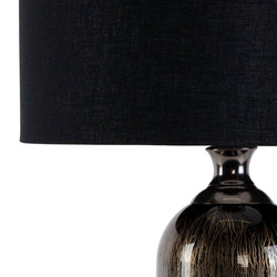 Stolna lampa na szklanej crno mint ombre baza s crnim abažurom 36X65 Amira