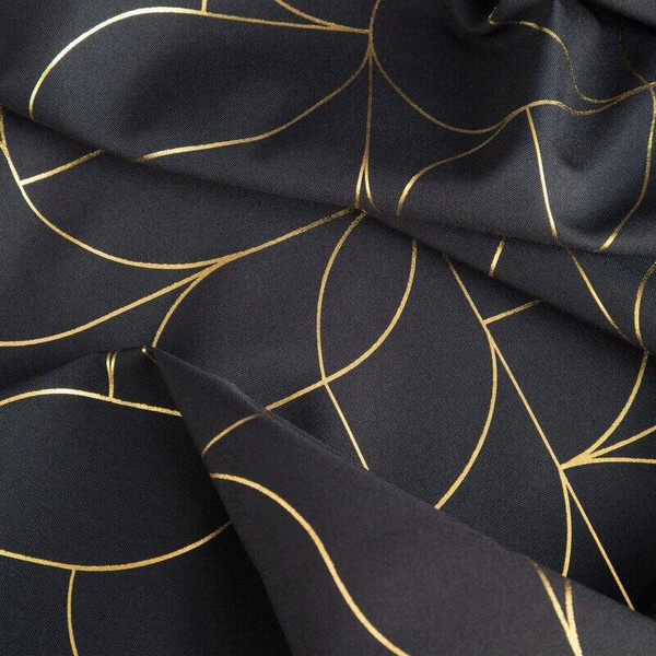 Zavjesa sa zlatnim geometrijskim printom 140x250 Evi