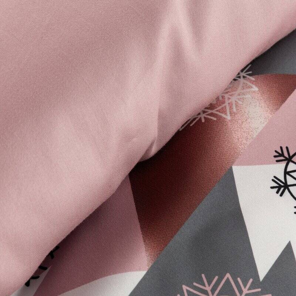 Set božićne posteljine 140x200 od mikrovlakana, ukrašen božićnim printom