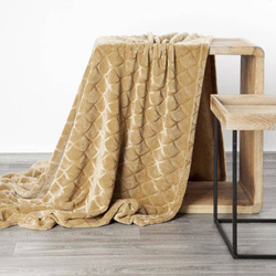 Deka boje meda 200x220 mekana i ugodna na dodir s 3D efektom DESIGN 91