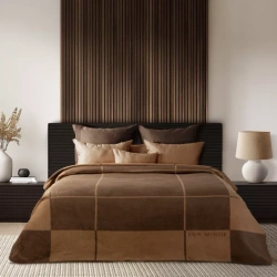Pamučno-akrilna topla deka 220x240 cm s geometrijskim printom ELEGANTE Eva Minge