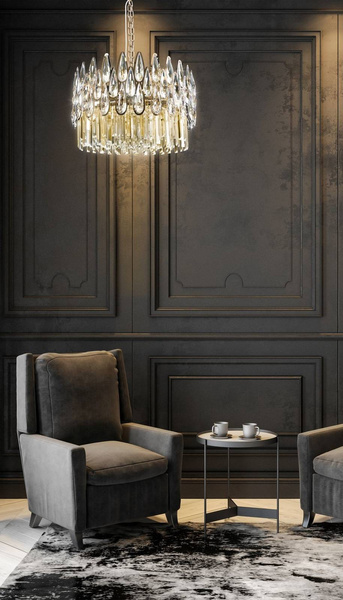 Lampa lidia (02) 80x35x30 cm transparentan