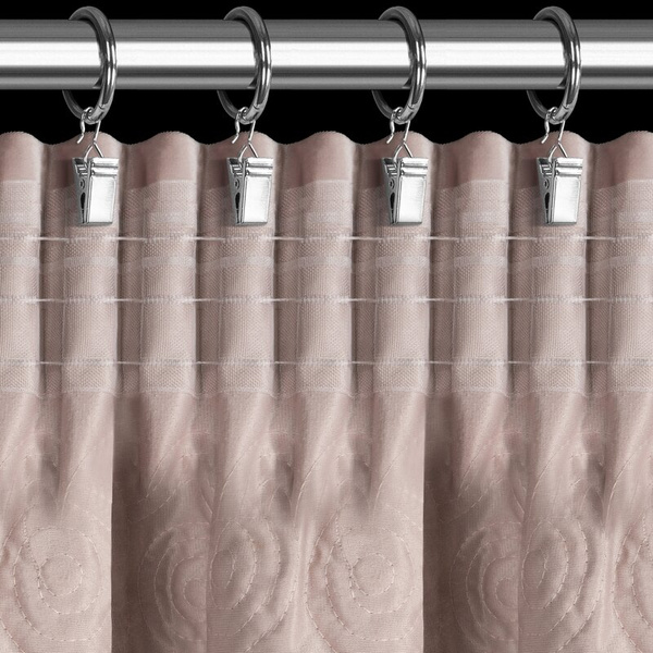 Baršunasta zavjesa ukrašena 3D aplikacijom ruže 140x270 cm- ROSES 13 Eva Minge