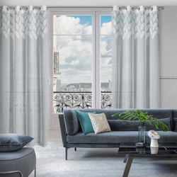 Zavjesa s ukrasnom trakom od jacquard listova u gornjem dijelu 140x250 Anet