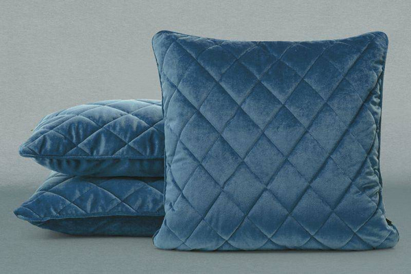 Jastuk s punjenjem prošiven u dijamantnom uzorku s ukrasnim rubovima 45X45 Velvet 27