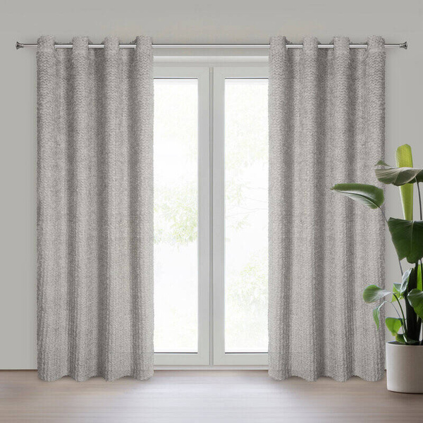 EVA MINGE gotova zavjesa 135x250 izrađena od šifona ukrašena moher koncem i suptilnim volanima TIFFANY 