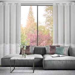 Zavjesa 140x250 od gaze ukrašena moher koncem MARGARET 2 