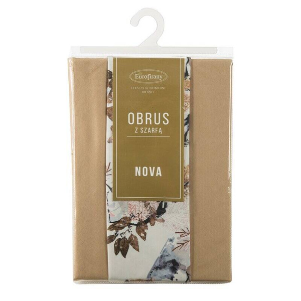 Set stolnjak 140x180 i nadstolnjak 33x180 ukrašen biljnim uzorkom ANITA 5