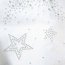 Trkač za stol prirodni božićni stolnjak ukrašen kristalnom aplikacijom 35x140 Livi