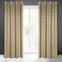 Zavjesa od baršuna sa osjenčanim srebrnim i zlatnim uzorkom u boho stilu 140x250 Areta