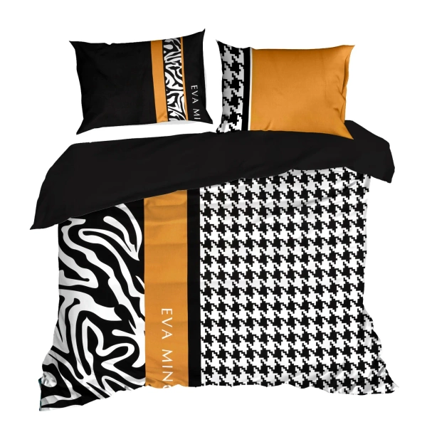 Posteljina od najkvalitetnijeg pamučnog macosatina s dizajnerskim geometrijskim printom 220x200 Eva Minge