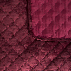 Baršunasti prekrivač za krevet 170x210 cm ukrašen vrućim prošivanjem u arabesknom uzorku - kolekcija AMAROSA