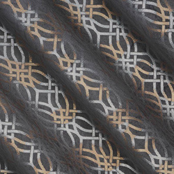 Zavjesa od baršuna sa osjenčanim srebrnim i zlatnim uzorkom u boho stilu 140x250 Areta