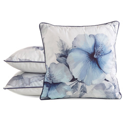 PREMIUM dvostrana jastučnica 45x45 od mekog baršuna s cvjetnim motivom i rubnim detaljima VELVET