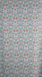 Bijelo-bordo zavjesa za zamračivanje s cvjetnim printom, 135x250 cm- ASHLEY