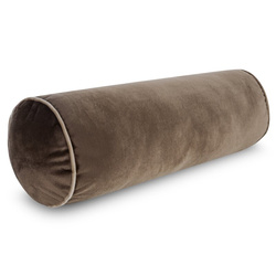 Ukrasni jastuk, valjak 15x45 od baršuna s kontrastnim rubom Gaja