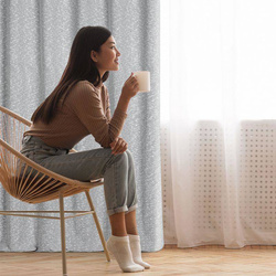 Zavjesa s malim čvorovima u eko stilu 140x260 Sandi