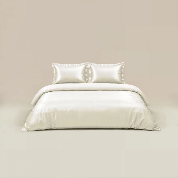 Elegantna krem posteljina od mikroperkal satena 200x220 Glossy Wit 
