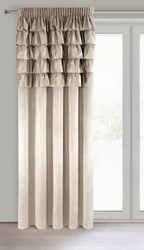 Zavjesa 140x270 na traci AURA s volanima