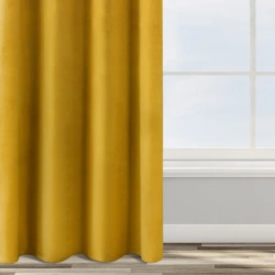 Zavjesa od jednobojnog mekog baršuna trakasta 140x270 cm ružičasta ROSA  