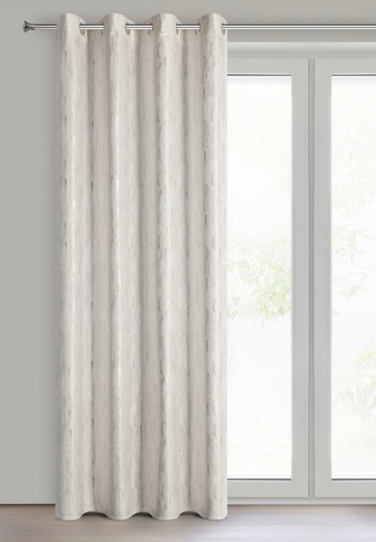 Baršunasta baršunasta zavjesa ukrašena istrošenim printom, 140x250 cm, rupice - ARNITA