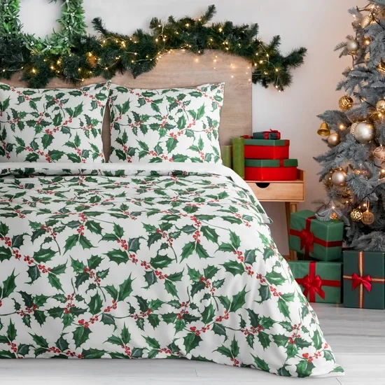 Božićna posteljina od mikrofibre s motivom božićne grane 160x200 Tori