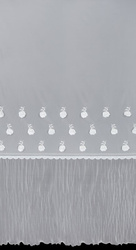 Bijela zavjesa s cvjetnom aplikacijom 140x270 cm AVRIL 