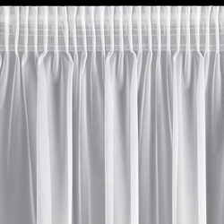 Bijela mrežasta zavjesa ukrašena 3D aplikacijom ruže, 140x270 cm - traka ROSES3 - Eva Minge