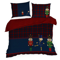 Božićna posteljina 220x200 od visokokvalitetnog pamučnog satena s božićnim motivom PETER