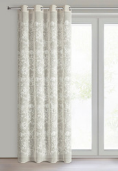 Zavjesa od tkanine prirodnog izgleda ukrašena šenil vezom, 140x250 cm - LILY