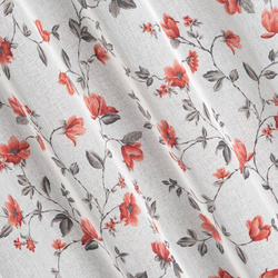 Zavjesa sa cvjetnim printom od svijetlog, poluprozirnog etamina 140x250 Jenny