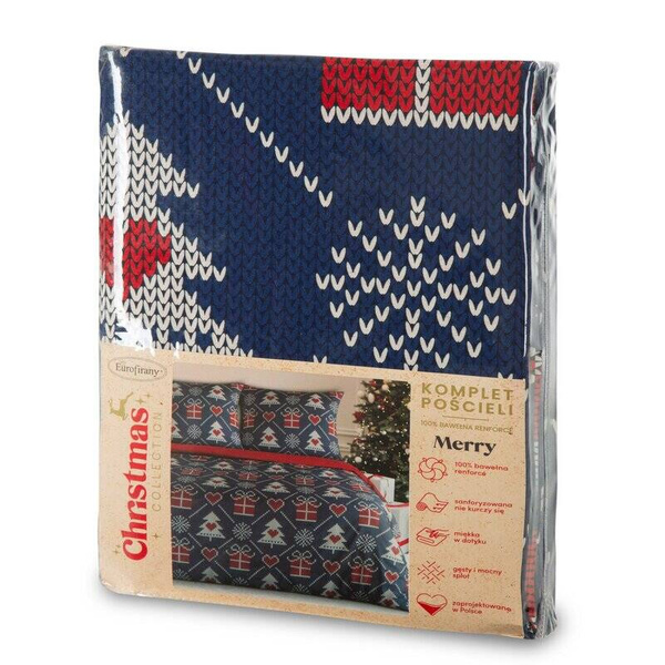 Božićna posteljina 220x200 od renforce pamuka Merry