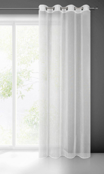 Zavjesa s nježnim prugama 140x250 cm bijela boja Pilar