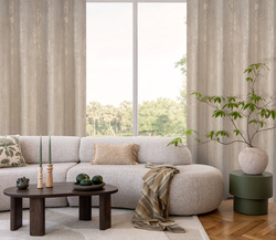 Baršunasta zavjesa 140x250 ukrašena zlatnim uzorkom i zlatnim ušicama - DARA