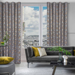 Zavjesa od baršuna sa osjenčanim srebrnim i zlatnim uzorkom u boho stilu 140x250 Areta