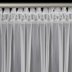 Bijela zavjesa 400x250 cm s ukrasnom čipkom i vezicom - CAROLINE