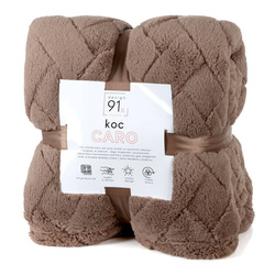 Flano deka 220x200 ukrašena reljefnim uzorkom CARO