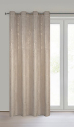 Baršunasta zavjesa 140x250 ukrašena zlatnim uzorkom i zlatnim ušicama - DARA