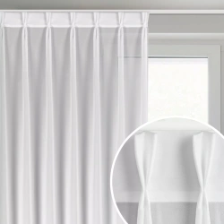 Bijela šifonska zavjesa 230x170 cm FLEX 1:1,5 - Ruby