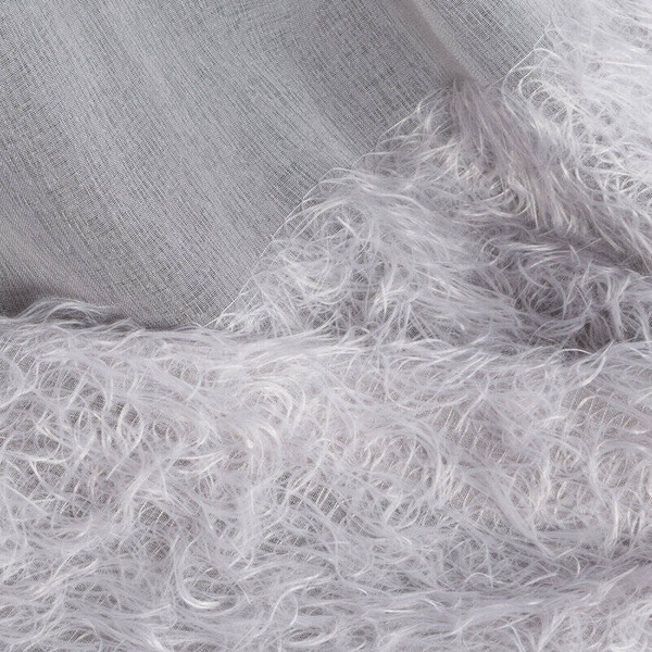 Zavjesa 140x250 od gaze ukrašena moher koncem MARGARET 2 