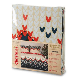 NORDIC set posteljine 220x200 od ranforce pamuka s božićnim motivom