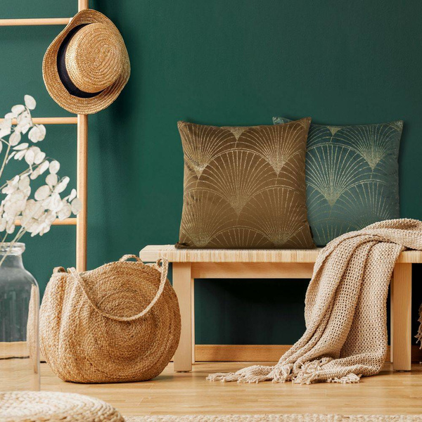 Baršunasta jastučnica sa zlatnim tiskom 45x45 Blink 21