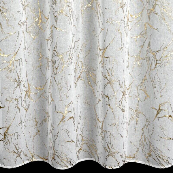 Gotova zavjesa 140x250 ukrašena mramornim tiskom, zlatnim ušicama Marta