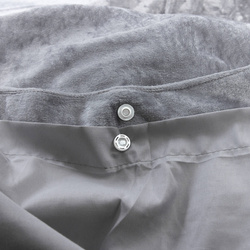 Posteljina od mekog sivog baršuna 140x220 Crystal Velvet