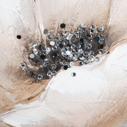 BLOOM slika, ručno oslikano cvijeće na platnu s aplikacijom od kristala Slika 321 70x100